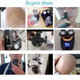 Wet Dry Electric Shaver for Men Beard Hair Trimmer Electric Razor Rechargeable Bald Shaving Machine LCD Display Grooming Kit