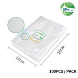 YUMYTH 50/100Pcs Vacuum Bags BPA-Free Embossed Vacuum Sealer Packing Storage Bags Kitchen Appliance Sous Vide Bags For Food T106