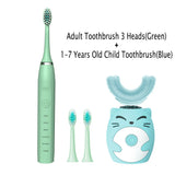 Sonic Electric Toothbrush for Children Kids Adults Cute Cartoon U-shaped Smart 360 Degrees Silicon Automatic Teeth Tooth Brush
