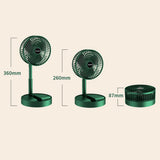 Mini Folding Telescopic Fan USB Rechargeable Floor Fan for Student Dormitory Home Outdoor Camping Office Small Desktop Fan