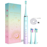 Ultrasonic Electric Toothbrush 5 Mode Automatic Teeth Whitening Cleaner Adult Smart Timer Waterproof 4 Hours Charge Last 45 Days