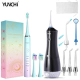 Portable 320ml Oral Irrigator 6 Modes Remove Tartar Dental Water Flosser Waterproof 30-110 PSI Teeth Cleaner 8 Jets USB Recharge
