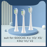 New Replacement Toothbrush Heads For Soocas X1 X3U X5 V1 Sonic Electric Tooth Brush Dupont Soft Bristles Tongue Cleaning Nozzle