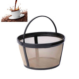 Reusable 10-12 Cup Coffee Filter Basket-style Permanent Metal Mesh Tool BPA Free