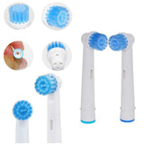 Vbatty 4pcs Electric Toothbrush Heads Replacement for Oral B Sensitive EBS-17A Oral Hygiene
