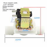 New Electric Solenoid Valve Magnetic DC 12V N/C  Water Air Inlet Flow Switch 1/2"