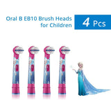 Oral B Kids Replacement Brush Heads 2/4 Pcs Elsa Extra Soft Bristles for Most Oral B kids Electric Toothbrushes
