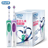 Oral B Vitality Electric Toothbrush Rechargeable OralB Teeth Brush Heads 3D White 2 Minutes Timer Precision Clean  Free Shipping