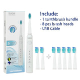 Yunchi Electric Toothbrush Ultrasonic Brush Replaceable Brush Heads USB Rechargeable Whitening Teeth Brush Heads Toothbrush Box