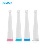 Seago 4pcs/pack Interdenta Brushl Head Cleaning Deep Tooth Gaps Replacement Brush Head For Sg910/sg551/sg909/sg507/sg917