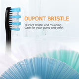 Mornwell 4pcs Black Standard Replacement Toothbrush Heads with Caps for Mornwell D01B Electric Toothbrush