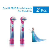 Oral B Kids Replacement Brush Heads 2/4 Pcs Elsa Extra Soft Bristles for Most Oral B kids Electric Toothbrushes
