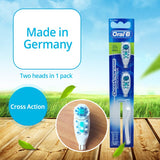 Oral B Toothbrush Heads Replaceable Compatible for Cross Action Electric Toothbrush Gum Care 2 Heads=1 Pack Dual Clean