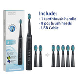 Yunchi Electric Toothbrush Ultrasonic Brush Replaceable Brush Heads USB Rechargeable Whitening Teeth Brush Heads Toothbrush Box