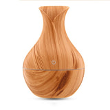 saengQ USB Wood Grain Essential Oil Diffuser Ultrasonic Humidifier Household Aroma Diffuser Aromatherapy Mist Maker with LED