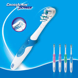 Oral B Cross Action Electric Toothbrush Dual Clean Teeth Whitening AA Battery Power Waterproof Soft Bristle Brush Head 4 Colors