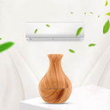 saengQ USB Wood Grain Essential Oil Diffuser Ultrasonic Humidifier Household Aroma Diffuser Aromatherapy Mist Maker with LED