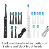 Yunchi Electric Toothbrush Ultrasonic Brush Replaceable Brush Heads USB Rechargeable Whitening Teeth Brush Heads Toothbrush Box