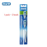 Oral B Replacement Toothbrush Heads Dual Clean Compatible for Cross Action Electric Toothbrush Gum Care 2 Heads=1 Pack