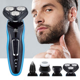 Rechargeable Electric Shaver Wet-Dry Dual Use for Men Beard Trimmer Floating Blade Washable Electric Razor Shaving Machine  F35