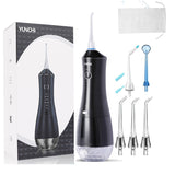 Portable 320ml Oral Irrigator 6 Modes Remove Tartar Dental Water Flosser Waterproof 30-110 PSI Teeth Cleaner 8 Jets USB Recharge