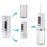 Portable Oral Irrigator 3 Modes USB Charge Tooth Scaler 230ML Collapsible Dental Water Flosser Teeth Cleaner Household Travel