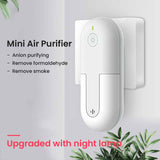 Portable Negative Ion Air Purifier Mini Odor Deodorizer Ionizer LED Lamp Dust Odor Smoke Formaldehyde Removal for Toilet Room