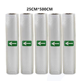 Vacuum Food Saver Sealer Bags Rolls For Vacuum Packing Machine 12/15/20/25/28cmx500cm for Vacuum Sealer for Meat Fruits