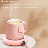 USB Cup Warmer Coffee Milk Tea Water Mug Heater 3 Temperature Adjustable LED Display Heating Coaster For Home Office Winter
