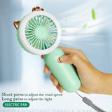 Mini Portable Fan USB Rechargeable Night Light Cooling Handheld Fan Three Speed Adjust ventilador