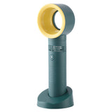 Portable Bladeless Fan Cordless Handheld USB Rechargeable Cooling Fan Summer Mini Air Cooler 3 Speed Level Leafless Desktop Fan