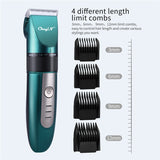 Professional Hair Clipper Men's Barber Beard Trimmer Rechargeable Ceramic Blade Hair Cutting Machine Low Noise Adult Kid Haircut