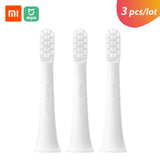 Repuesto de cabezal de cepillo de dientes para Xiaomi Mijia T100, cepillo de dientes eléctrico sónico, resistente al agua, de goma, para la salud, 3/Uds.