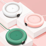 USB Cup Warmer Coffee Milk Tea Water Mug Heater 3 Temperature Adjustable LED Display Heating Coaster For Home Office Winter