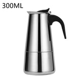 Stainless Steel Kettle Coffee Maker Coffee Brewer Kettle Pot Portable Espresso Moka Pot Pro Barista Pot 100ml/200ml/300ml/450ml