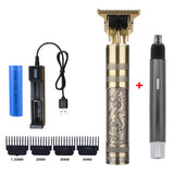 NICARE Hair Clipper Electric Clipper Men Buddha Head Carving Oil Headscissor Professional Hair Trimmer Haircut Nose Hair Cutting