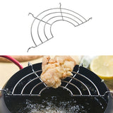 Y98B Kitchen Stainless Steel Semi-circular Oil Drain Rack Steaming Rack Heat Insulation Rack Home Cooking Fried Food Oil Drip