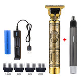 NICARE Hair Clipper Electric Clipper Men Buddha Head Carving Oil Headscissor Professional Hair Trimmer Haircut Nose Hair Cutting
