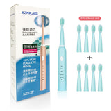 RU Super Sonic Electric Toothbrushes for Adults Kid Smart Timer Whitening Toothbrush IPX7 Waterproof USB Rechargeable Version