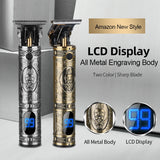 Professional Baldheaded Electric hair Cordless Shaver Trimmer Men Barber Hair Cutting Machine USB Rechargeable T9 Hair Clipper