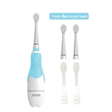 SEAGO Sonic Toothbrush Smart Baby Tooth Brush Waterproof Soft Bristle Children's Electric Toothbrush for 1-3 Ages 4 Nozzles