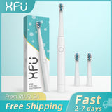 SEAGO Sonic Electric Toothbrush Adult Battery with 3 Replacement Brush Heads Waterproof Smart Time SG549 Gift