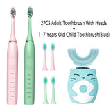 Sonic Electric Toothbrush for Children Kids Adults Cute Cartoon U-shaped Smart 360 Degrees Silicon Automatic Teeth Tooth Brush