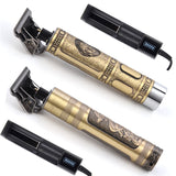 Professional Precision Hair Clipper Cordless Carving Trimmer Rechargeable Hair Cutting Razor 0mm T Blade Electric Barber Shaver