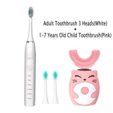 Sonic Electric Toothbrush for Children Kids Adults Cute Cartoon U-shaped Smart 360 Degrees Silicon Automatic Teeth Tooth Brush