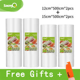 saengQ Kitchen Bags For Vacuum Food Vacuum Sealer Bag Sous Vide Storage Sealer bag Vacuum Packaging 12/15/20/25/30 cm*500 cm