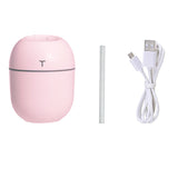 Ultrasonic Humidifier 220ML Electric Mini Air Purifier LED Lamp USB Essential Oil Diffuser Home Purifier Aroma Anion Mist Maker
