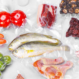 YUMYTH 50/100Pcs Vacuum Bags BPA-Free Embossed Vacuum Sealer Packing Storage Bags Kitchen Appliance Sous Vide Bags For Food T106