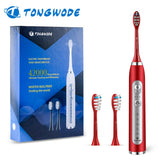 Ultrasonic Electric Toothbrush Wireless Charging for Adult IPX7 Waterproof Replacement Heads Whitening Teeth Timer Smart Brush