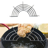 Y98B Kitchen Stainless Steel Semi-circular Oil Drain Rack Steaming Rack Heat Insulation Rack Home Cooking Fried Food Oil Drip